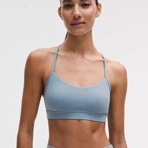 BNWT Lululemon Flow Y Bra Nulu *Light Support, A–C Cups, Steel Blue, size 6